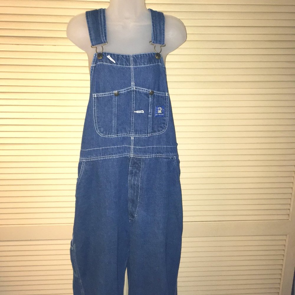 Real Work Wear Unisex Denim Bib Overalls 44X31